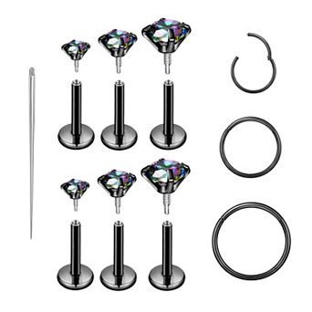Surgical Steel Piercing Jewelry Set