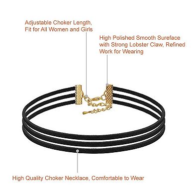 38-Piece Black Choker Necklace Set for Women