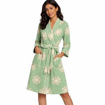 Women Cozy Waffle Knit Robe