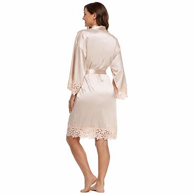 Satin Lounge Robe Women