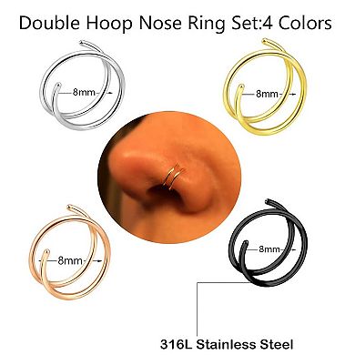 Thin Nose Piercing Jewelry Set