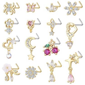 15 pc Nose Stud Set 20G