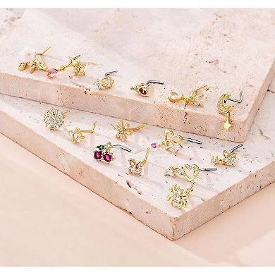 15 Piece Nose Stud Set 20G
