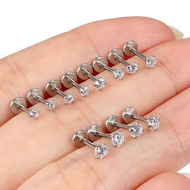 20G 18G Cubic Zirconia Nose Stud Set