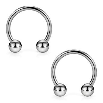 2 pc Titanium Septum Ring Set