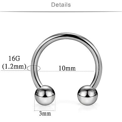 2 PCS Titanium Septum Ring Set