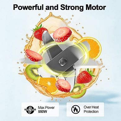 500W Personal Smoothie Blender 4-Blade Portable Cup Juice Maker set of 2