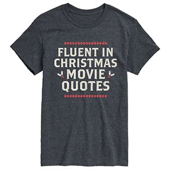 Men's Fluent In Christmas Movie Quotes Short Sleeve Graphic T-Shirt