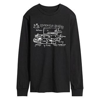 Men's Disney's© Home Alone Operation HO HO HO Schematic Long Sleeve Graphic T-Shirt