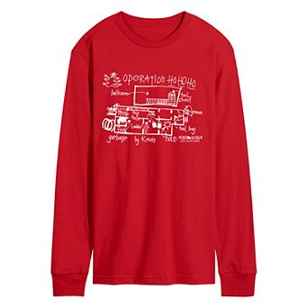 Men's Disney's© Home Alone Operation HO HO HO Schematic Long Sleeve Graphic T-Shirt