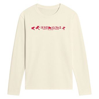 Men's Disney's© Home Alone 2 Lost In New York Logo Long Sleeve Graphic T-Shirt