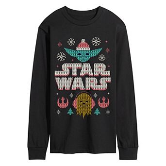 Men's Star Wars Yoda & Chewbacca Graphic Long Sleeve T-Shirt