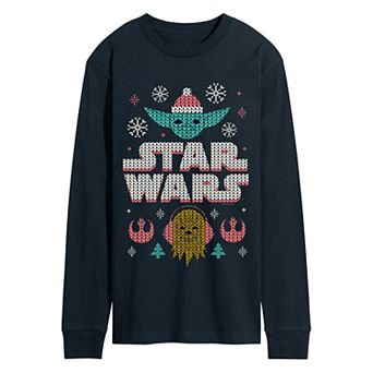 Men's Star Wars Yoda & Chewbacca Graphic Long Sleeve T-Shirt