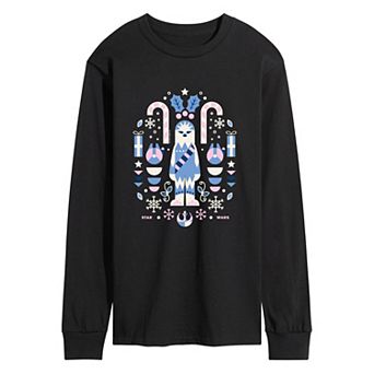 Men's Star Wars Chewbacca Scandinavian Christmas Long Sleeve Graphic T-Shirt