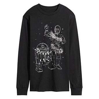 Men's Star Wars C-3PO & R2-D2 Holiday Lights Graphic T-Shirt