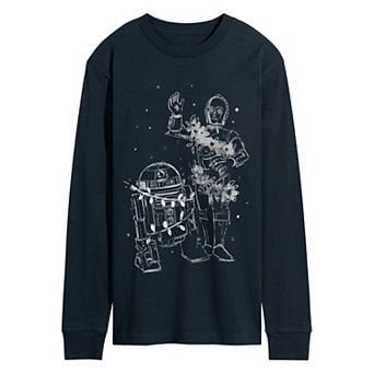 Men's Star Wars C-3PO & R2-D2 Holiday Lights Graphic T-Shirt