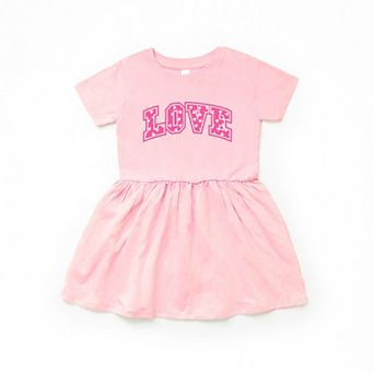 Love Varsity Hearts - Toddler Graphic Dress