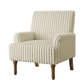 Modern Accent Chair with 2" Wide Wale Corduroy, 9" Solid Wood Legs, Plush Foam Upholstered Armchair