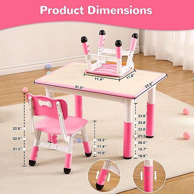 Kids Table and 4 Chair Set