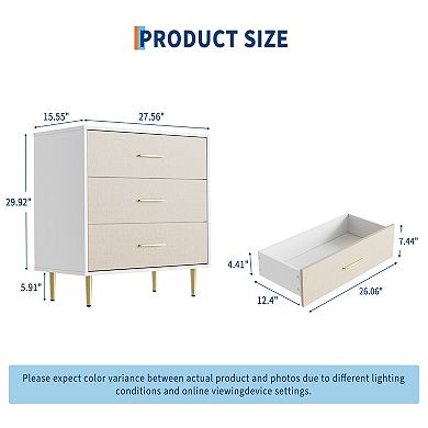 Modern White Nightstand for Bedroom