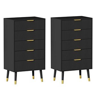 5 Drawer Dresser for Bedroom 2 pc