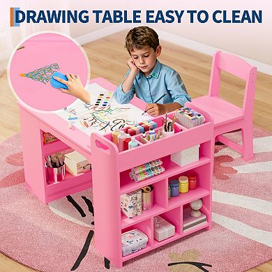 Kids Art Table with 2 Chairs