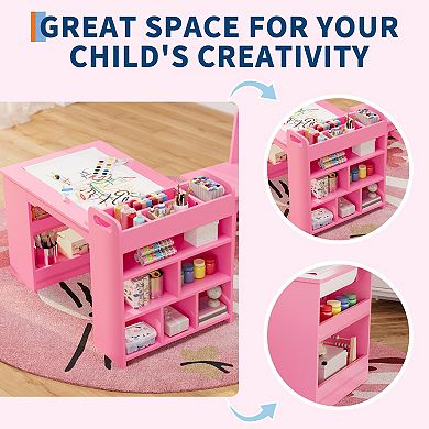 Kids Art Table with 2 Chairs