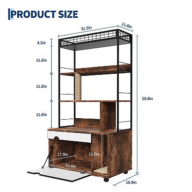 Hidden Cat Litter Box Enclosure Furniture