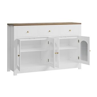 55 Inch Buffet Cabinet with Drawers