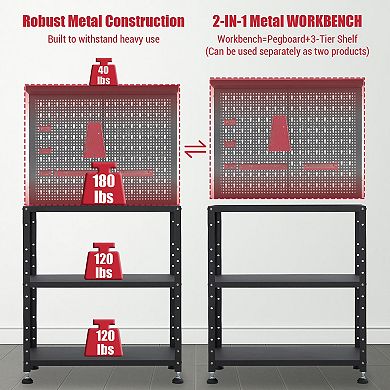 32" Heavy Duty Steel Workbench