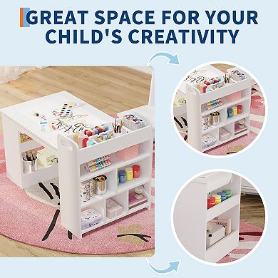 Kids Art Table with 2 Chairs