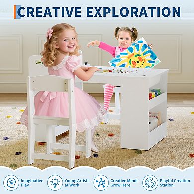 Kids Art Table with 2 Chairs