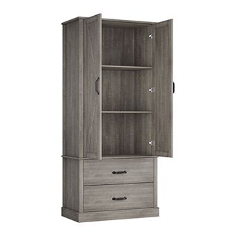 Kitchen Pantry Storage Cabinet,Barn Doors