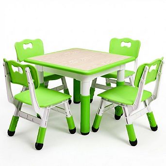Kids Table and Chairs Set with 4 Seats