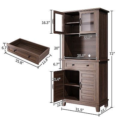 72 in Tall Kitchen Pantry Cabinet