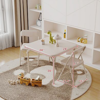 Kids Folding Table and Chair Set of 3