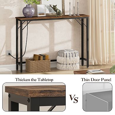 Console Table with Charging Station