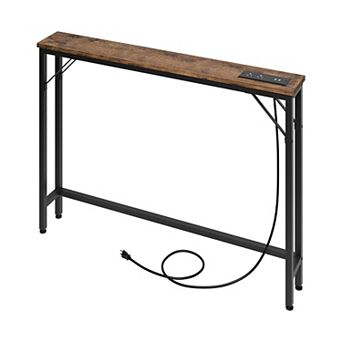 Console Table with Charging Station