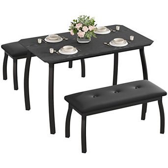 Modern 3 pc Dining Table Set for 4