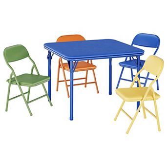 5 pc Boys Girls Folding Table and Chairs Set