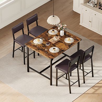 Vintage Style 5-Piece Kitchen Table and Chairs Set