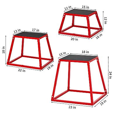 Plyometric Box Set Non-Slip Rubber Top