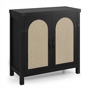 31.5 Inch Small Rattan Buffet Cabinet Set Of 2