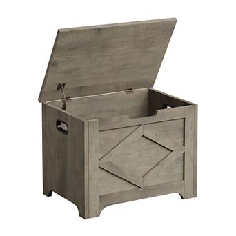 24 in Wooden Storage Chest Bench for Bedroom