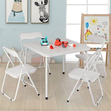 Folding Card Table and Chair Set of 5
