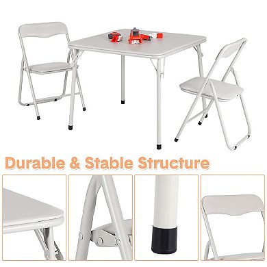 Kids Folding Table and Chairs Set of 3