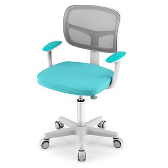 Adjustable Kids Desk Chair With Auto Brake Casters And Lumbar Support