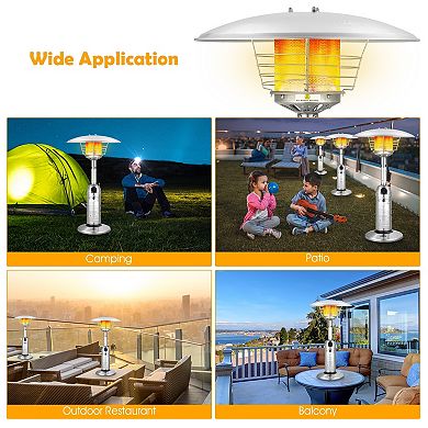 Portable Patio Heater 13000 BTU Tabletop Propane Heater Stainless Steel