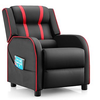 Kids Recliner Chair with Footrest and Side Pockets