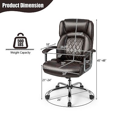 Big and Tall Office Chair with 500 Lb Capacity Adjustable Height